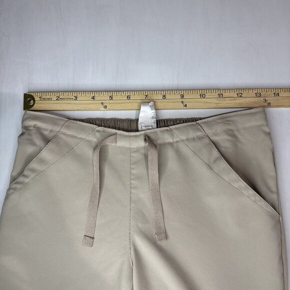 WonderWink Scrub Pants W123 Women XSP Tan Petite Spread Cheer Drawstring Pockets - Picture 2 of 9